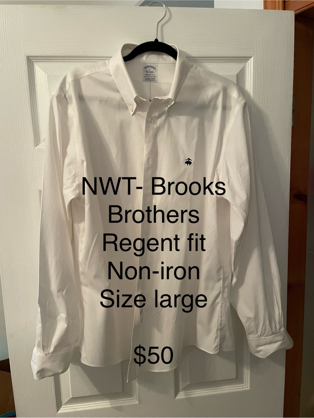 Brooks Brothers White Button-Down Dress Shirt